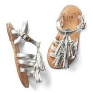 Baby Gap NWT Metallic Tassel Gladiator Sandals 6